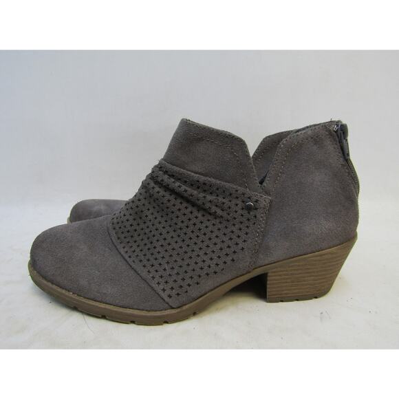 Earth Womens Size 11 M Gray Suede Fashion Ankle Boots Booties - Picture 1 of 11